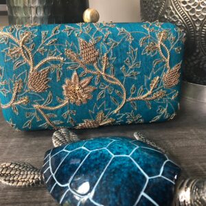 Turquoise Blue Hand Clutch